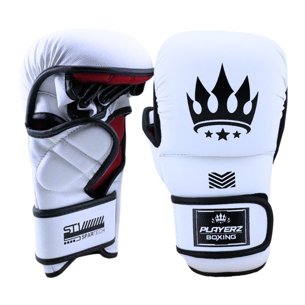 Gants MMA Unisexe - Cuir PU, Demi-mitaines Respirantes, Taille 26 Cm, Pour Entraînement Combat