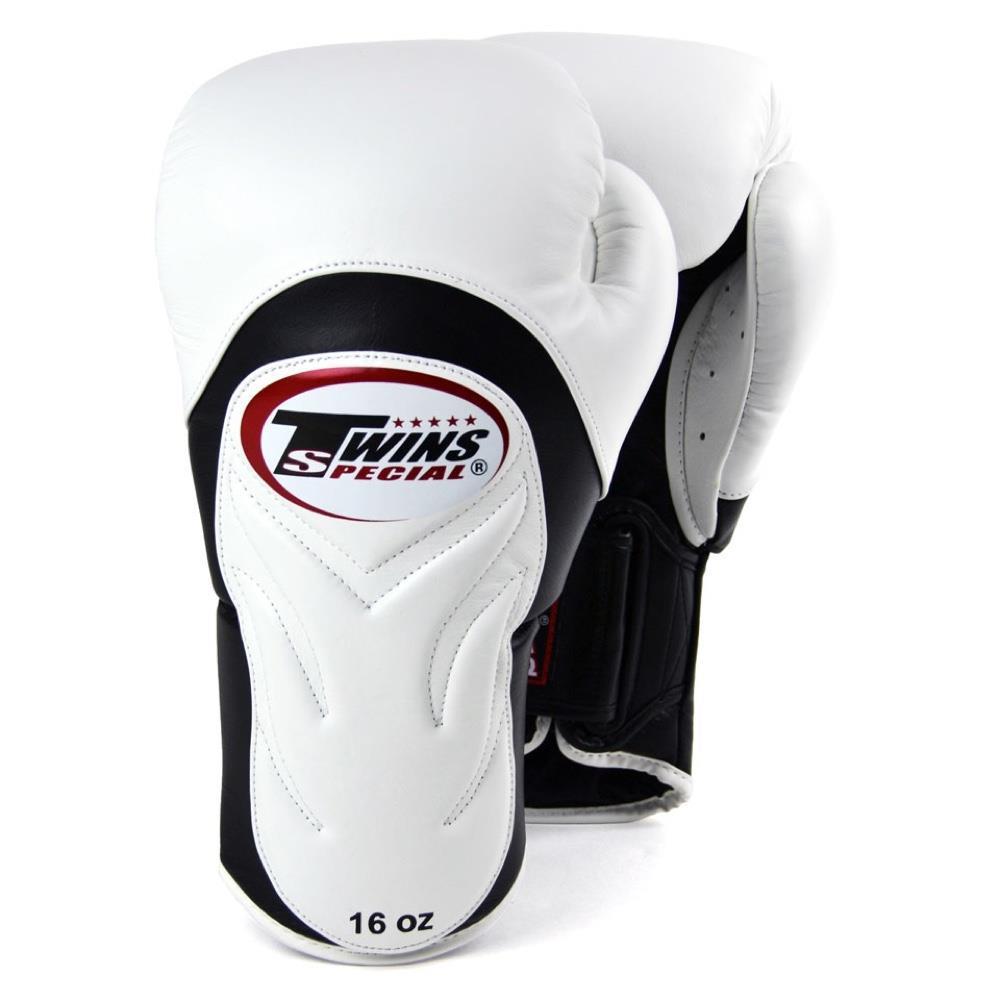 Twins Deluxe Sparring Gloves White Fight Equipment UK FEUK