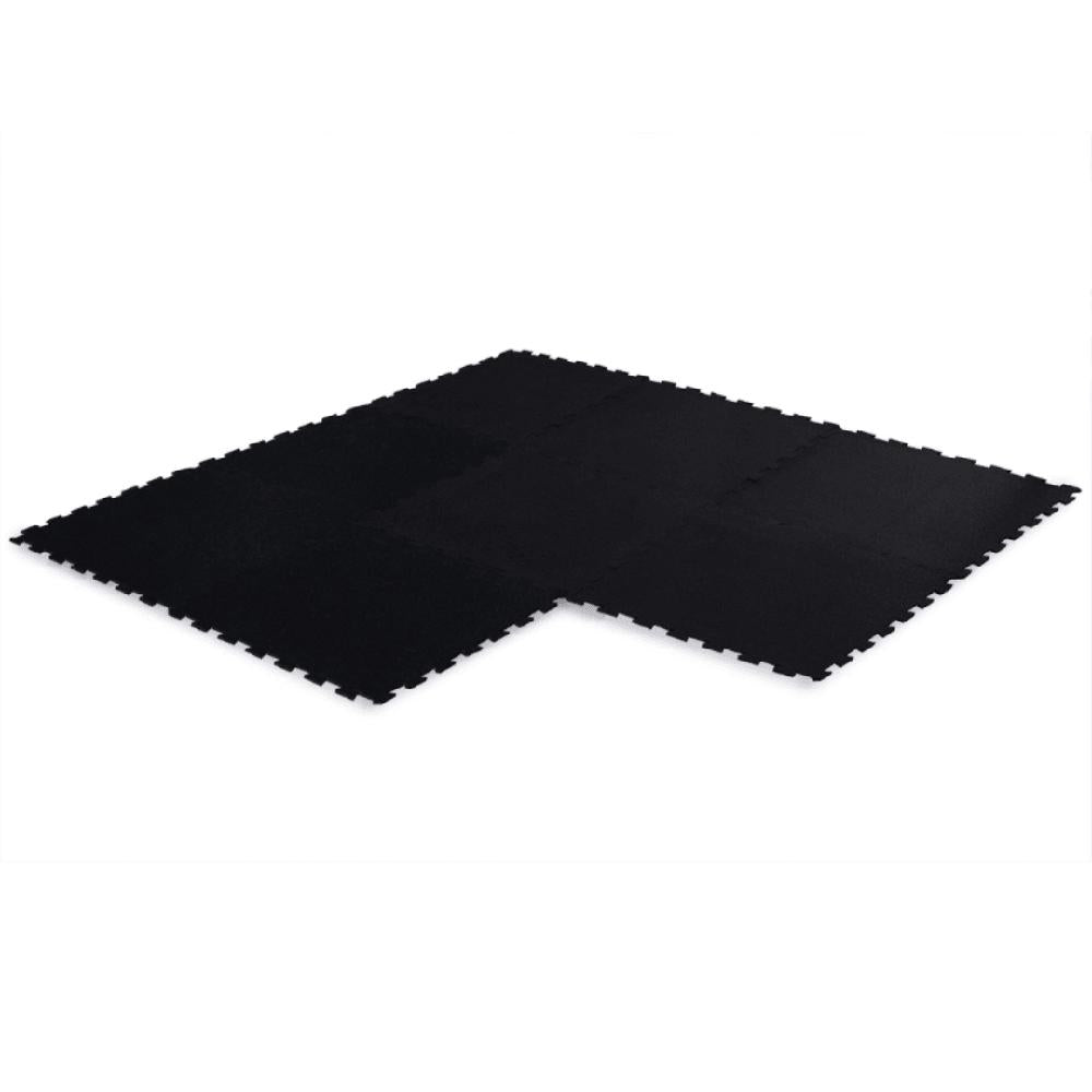 10mm Black Interlocking Floor Jigsaw Mats-Sprung Gym Flooring