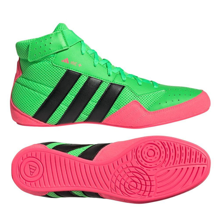Adidas Kids Havoc Plus Boxing Wrestling Boot - Screaming Green-Adidas