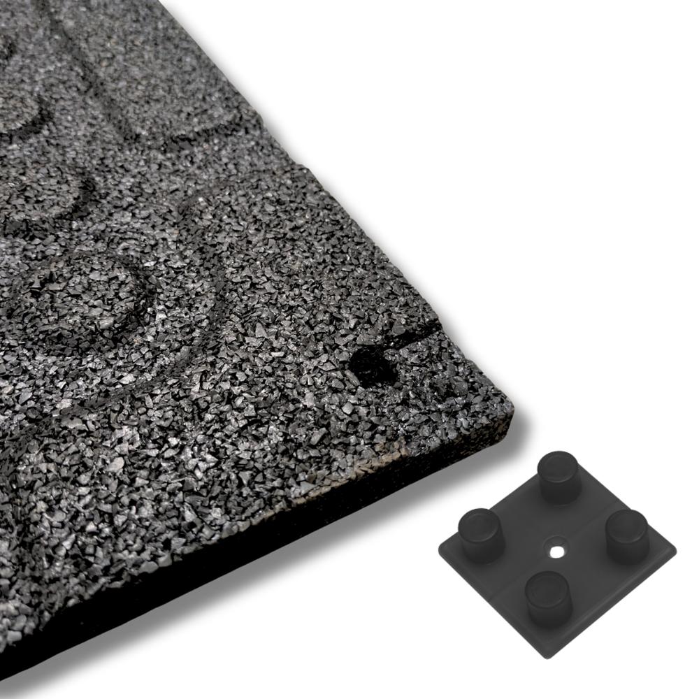 20mm Onyx EPDM Rubber Gym Tiles-Sprung Gym Flooring
