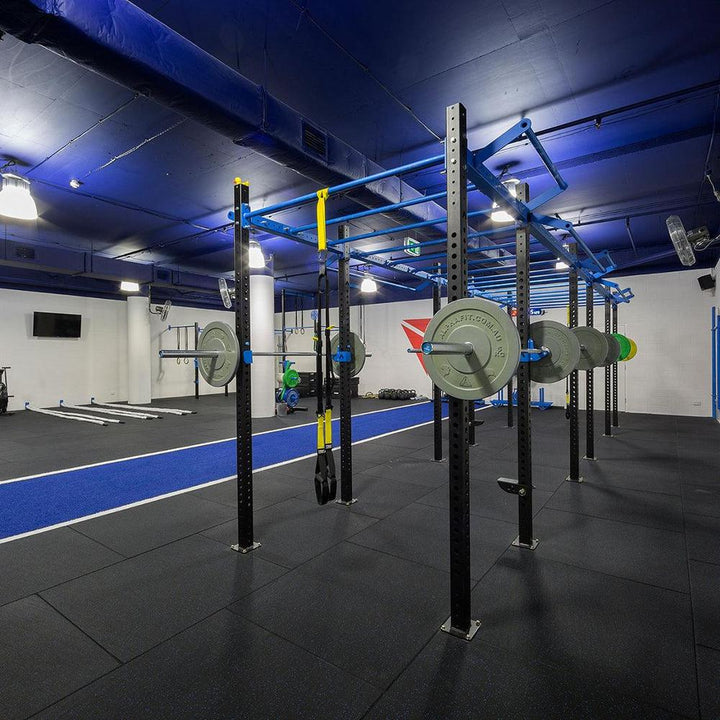 20mm PRO Interlocking Gym Tiles – Connection Inserts Included-Sprung Gym Flooring