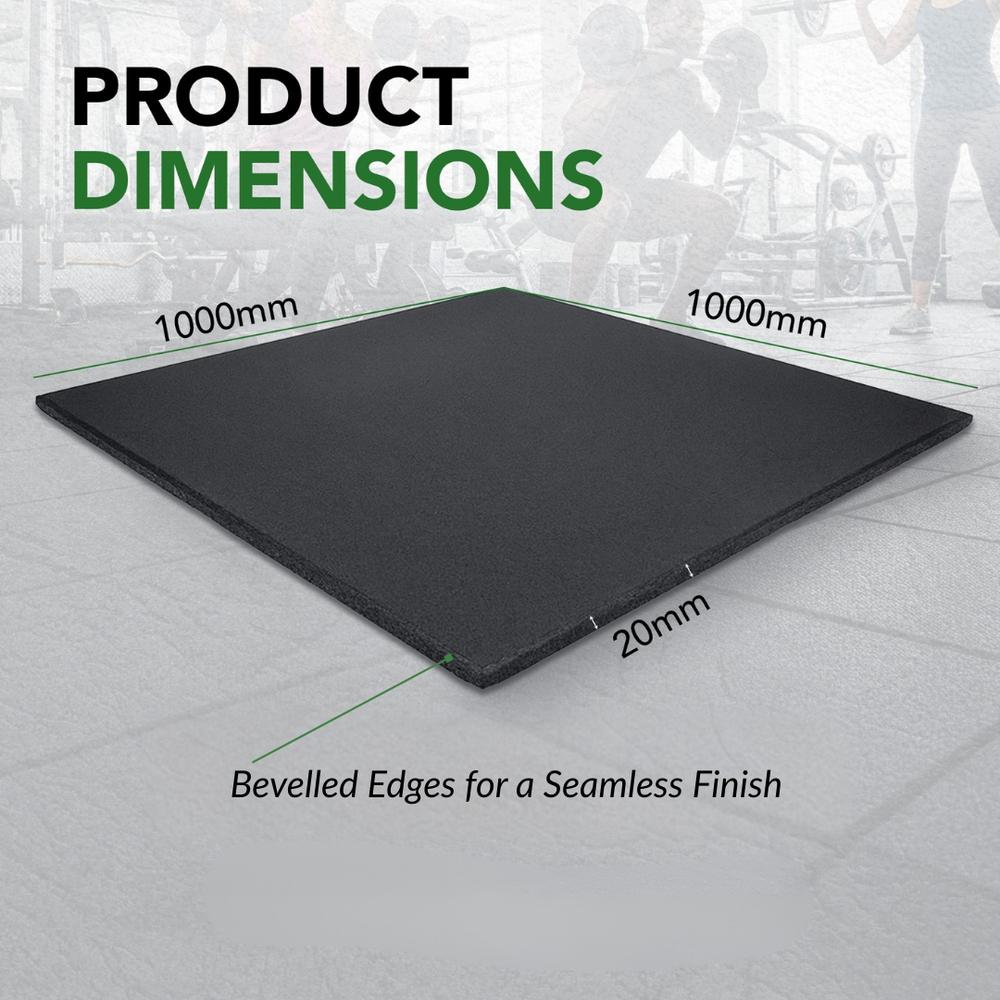 20mm PRO Rubber Gym Flooring Tiles – Smooth Top Surface - UK's Top Rated-Sprung Gym Flooring