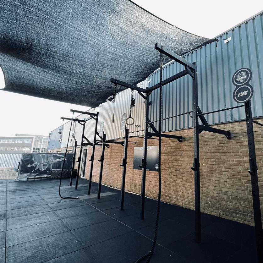 43mm Outdoor Rubber Gym Tiles – 1m x 1m-Sprung Gym Flooring