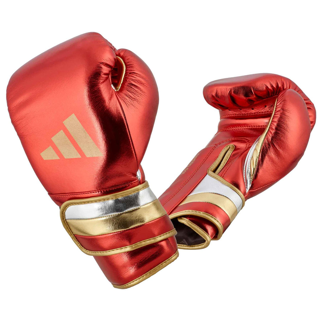 Adidas Adispeed Boxing Gloves - Red/Gold - 18oz (MF)