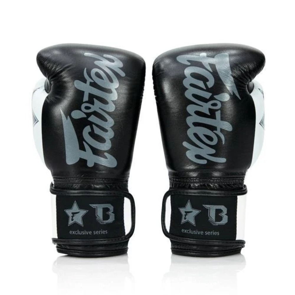 Gants de boxe thaïlandaise Fairtex X Booster - Noir/Blanc