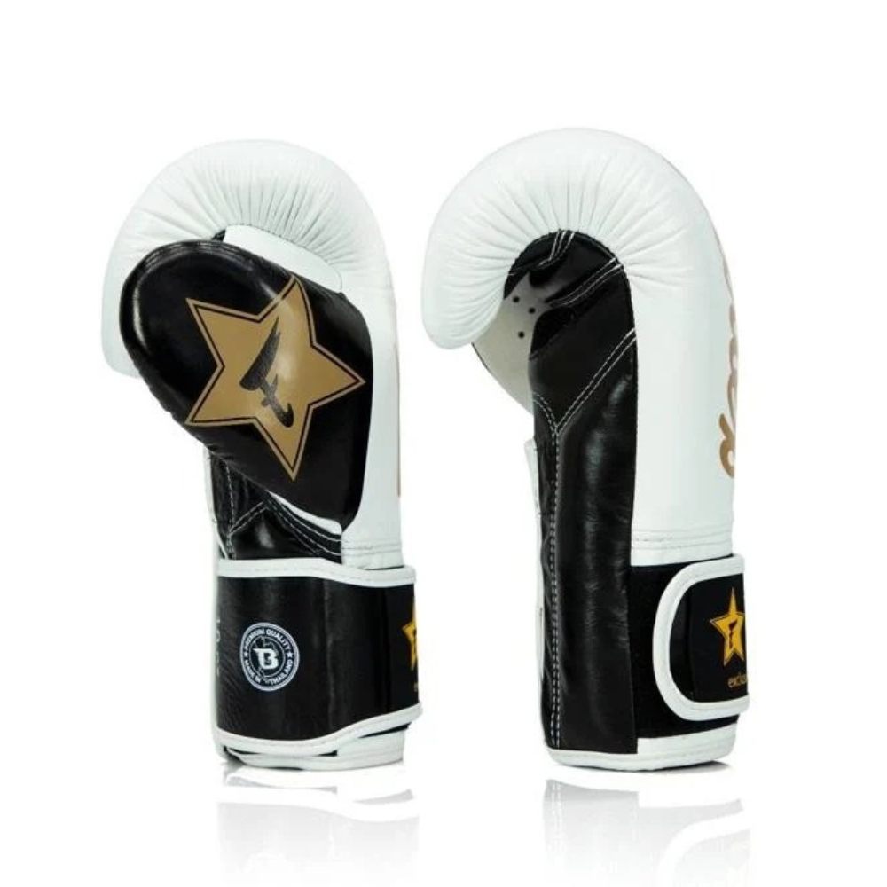 Gants de boxe thaïlandaise Fairtex X Booster - Blanc/Or