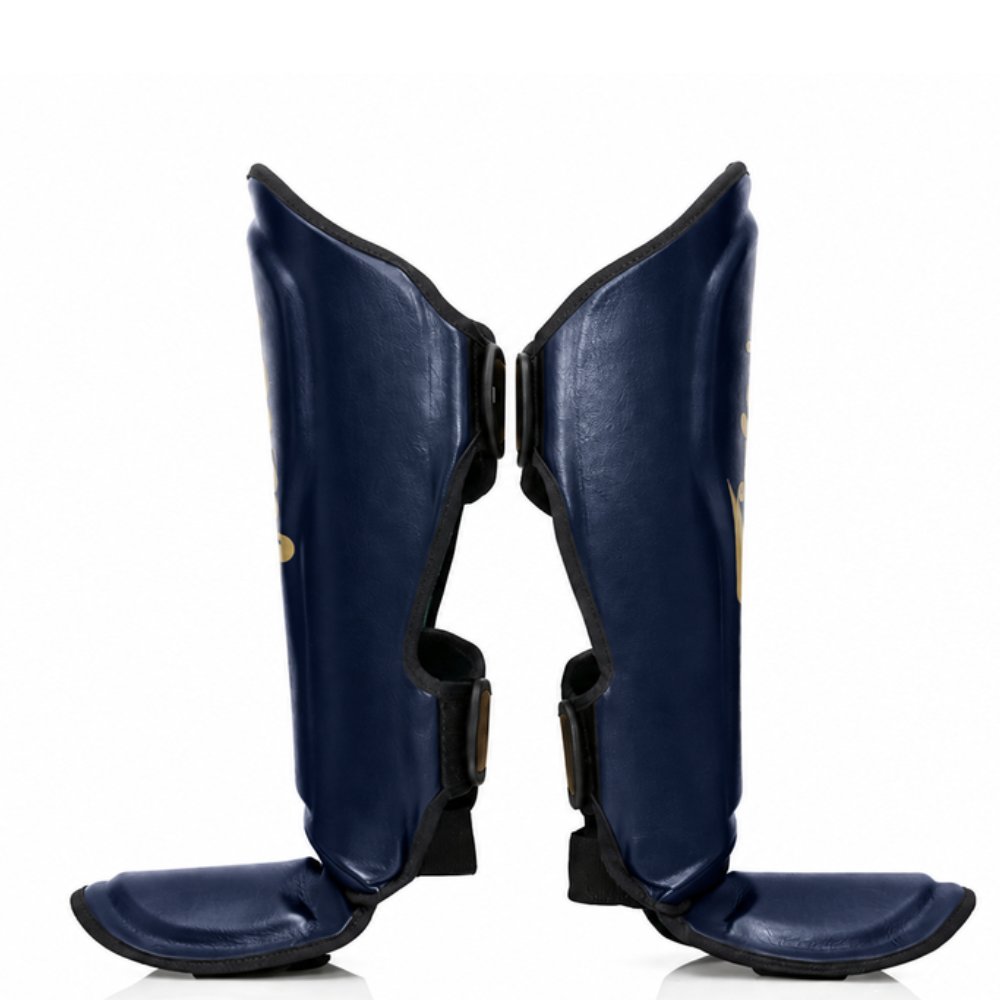 Fairtex x Booster Muay Thai Shin Guards - Navy/Gold