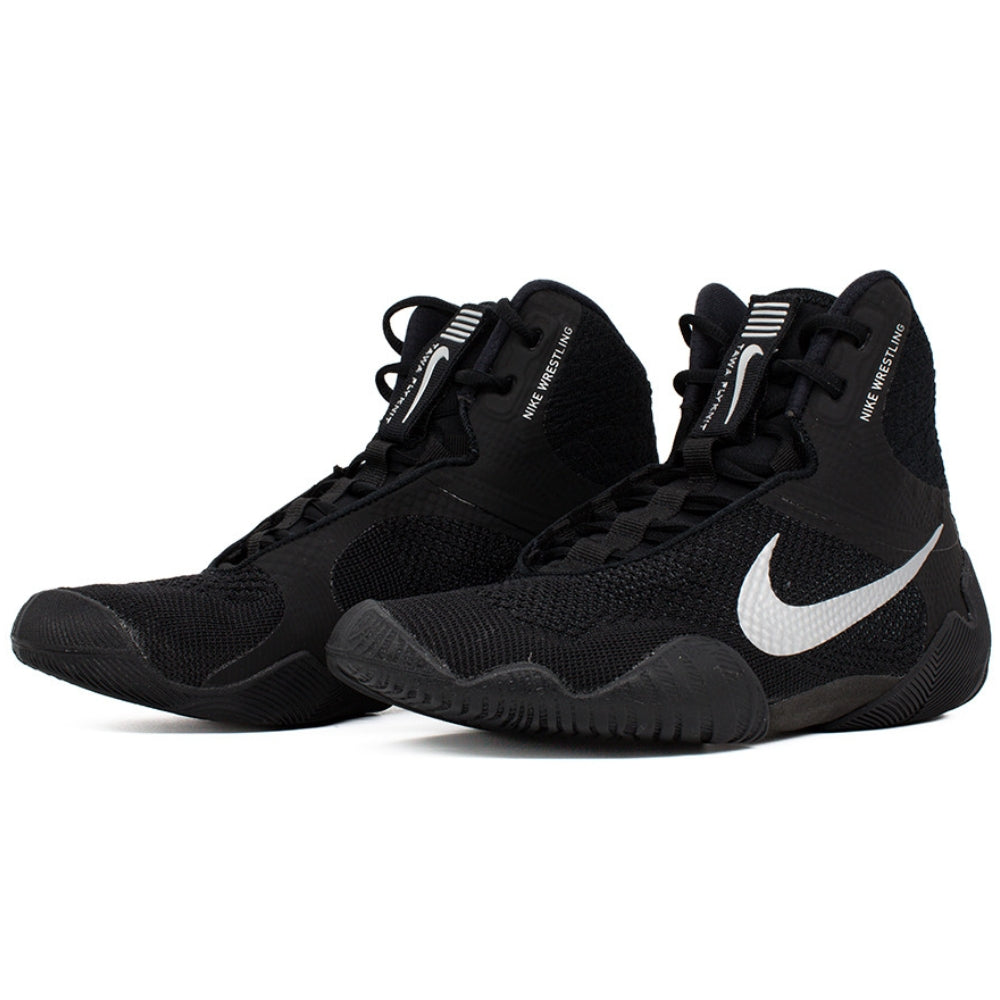 Nike Tawa Wrestling Boots - Black/Silver-Nike