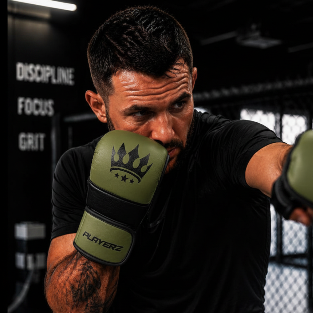 Playerz ProTech MMA Gloves - Khaki/Black