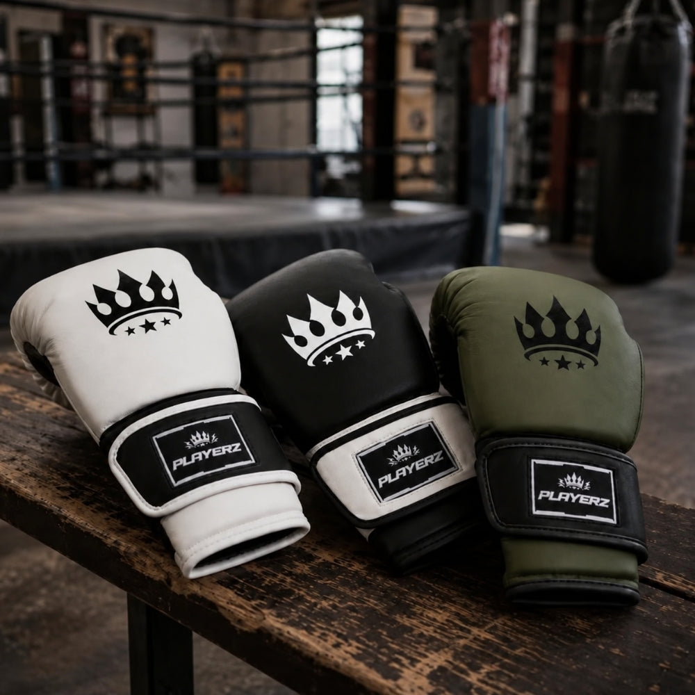 Playerz ProTech Boxing Gloves - Khaki-Playerz Boxing