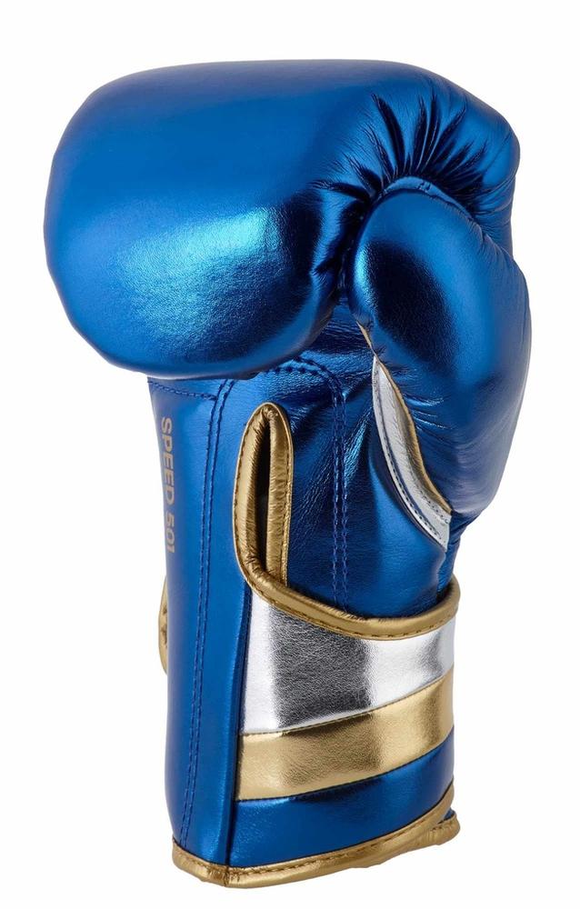 Adidas Adispeed Boxing Gloves - Blue/Gold - 18oz (MF)-Adidas