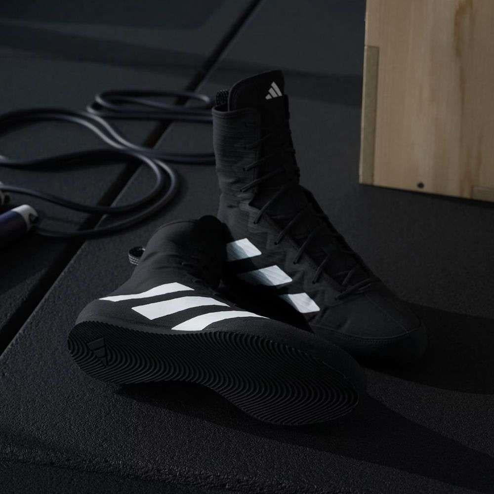 Adidas Box Hog 4 Boxing Boots - Black-Adidas
