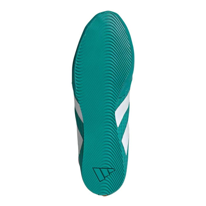 Adidas Box Hog 4 Boxing Boots - Teal/White/Pink-Adidas