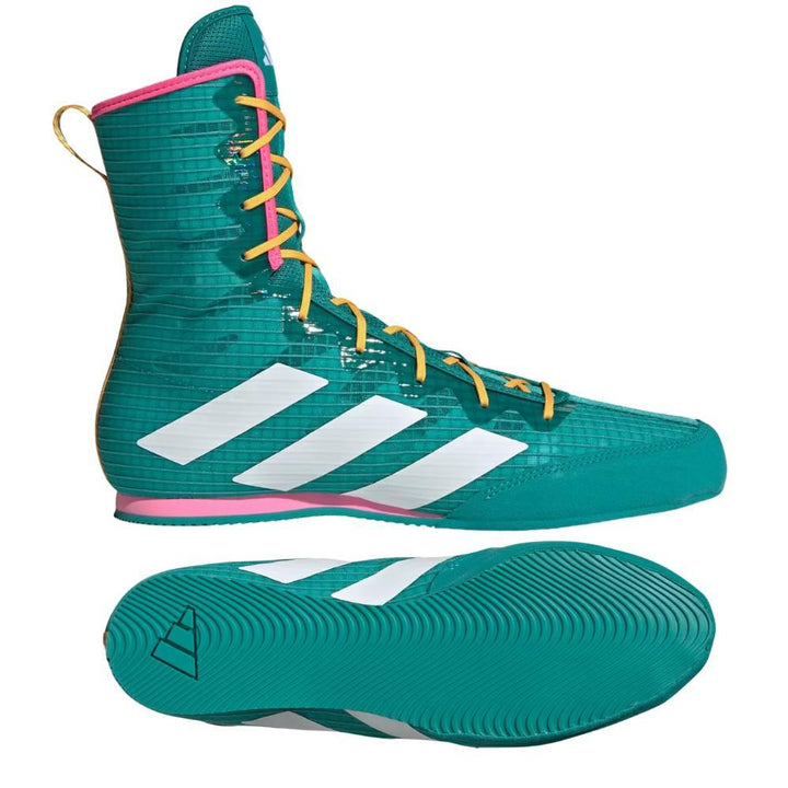 SSL Adidas Box Hog 4 Boxing Boots - Teal/White/Pink-Adidas