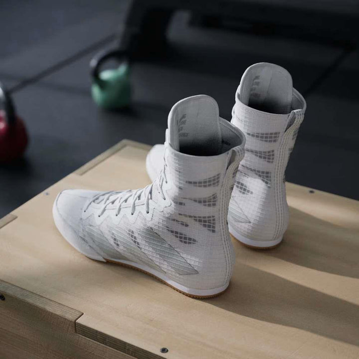 Adidas Box Hog 4 Boxing Boots - White-Adidas