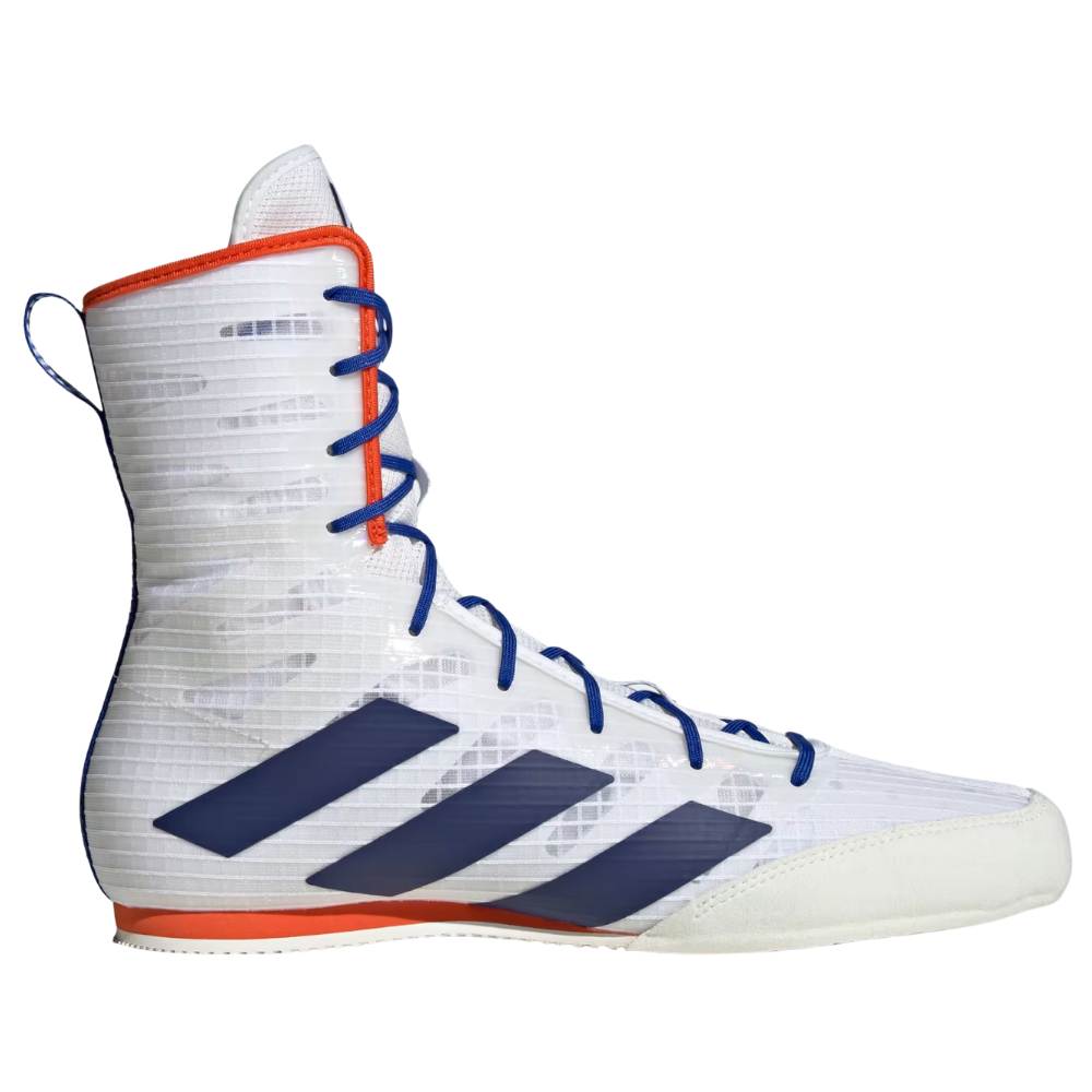 Adidas Box Hog 4 Boxing Boots - White/Blue/Red-Adidas