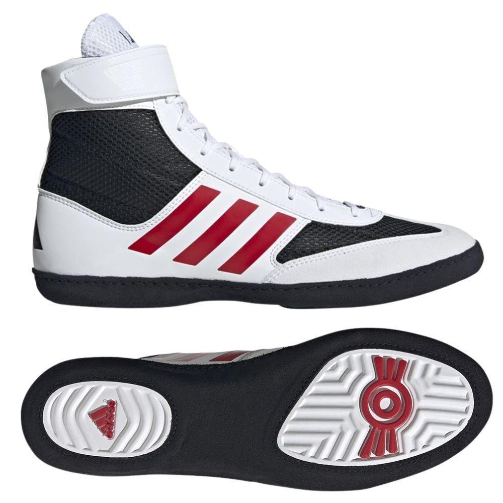 Adidas Combat Speed 5 Wrestling Boots - White/Black