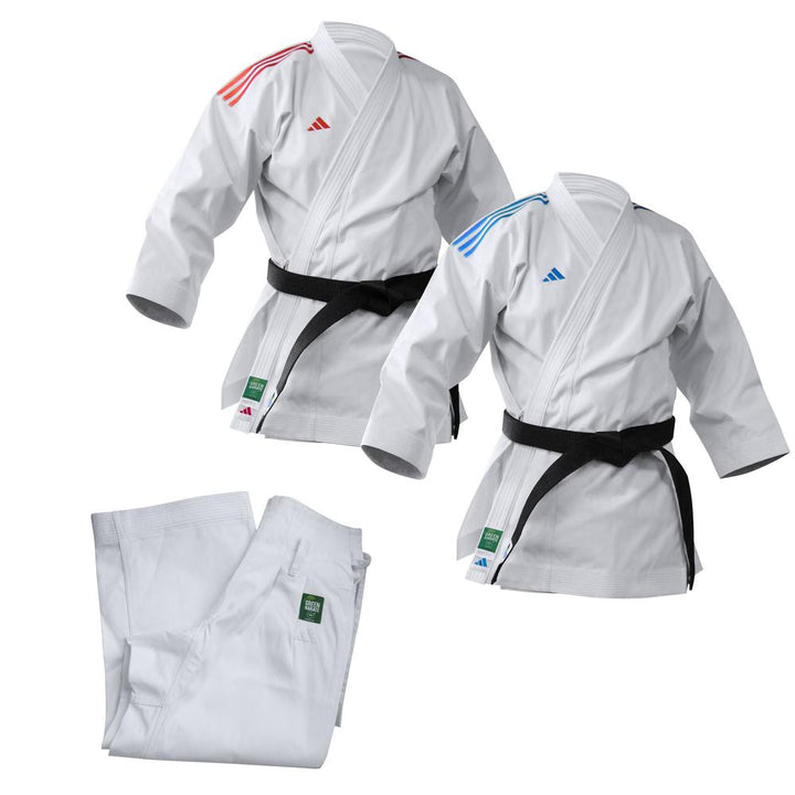 Adidas WKF Japanese Cut 14oz Red & Blue Coloured Karate Set-Adidas