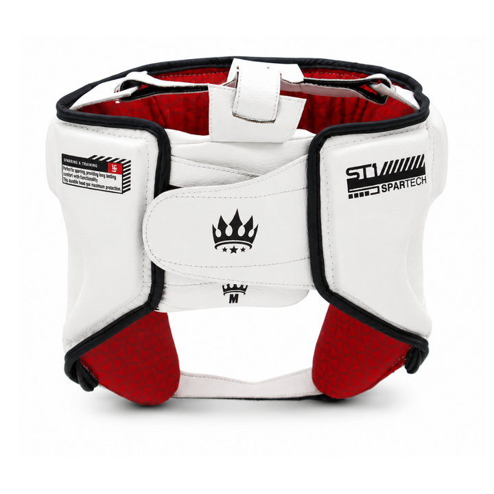 Playerz SparTech Open Face Head Guard - White/Black