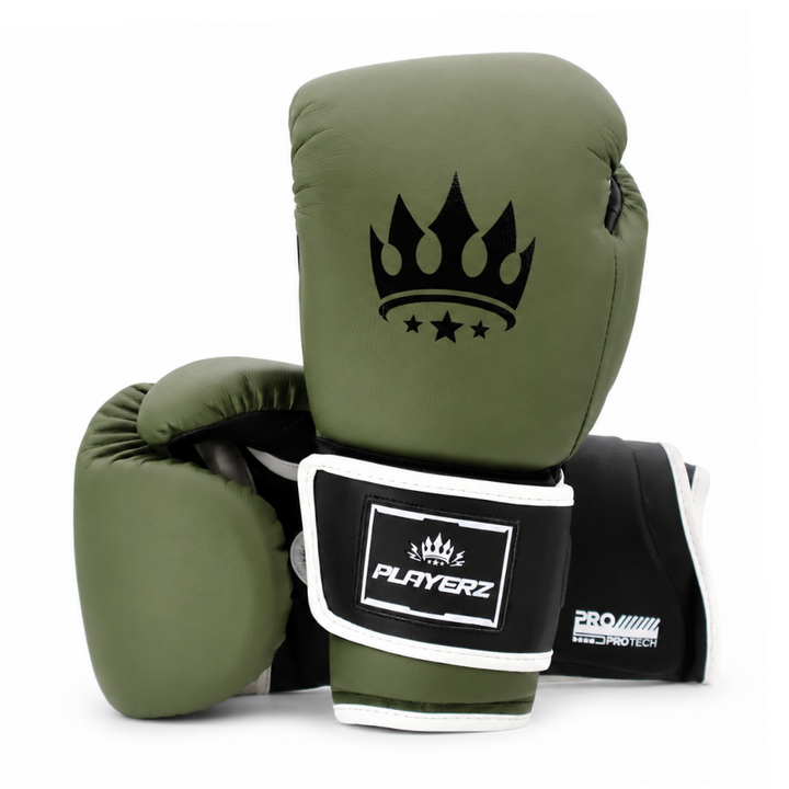 Playerz ProTech Boxing Gloves Velcro - Khaki