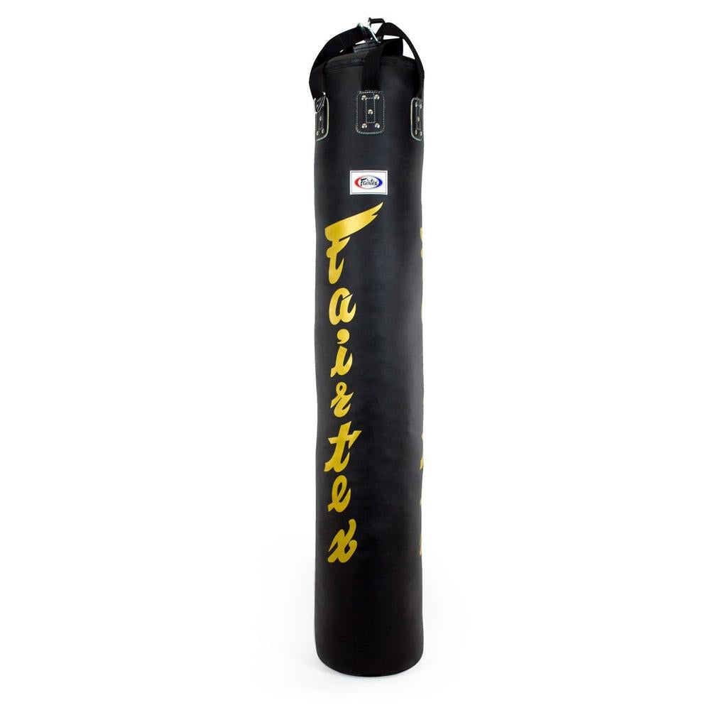 Fairtex HB6 6ft Muaythai Banana Bag - Black-Gold (FILLED)-Fairtex