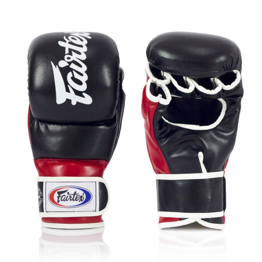 Fairtex Super MMA Sparring Gloves - Black/Red-FEUK