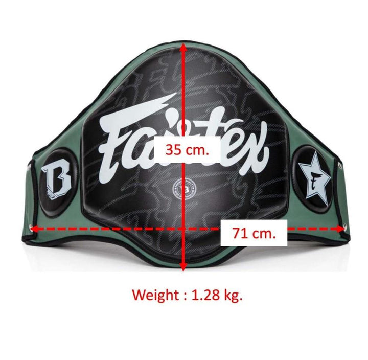 Fairtex x Booster Belly Pad - Black/White-Fairtex