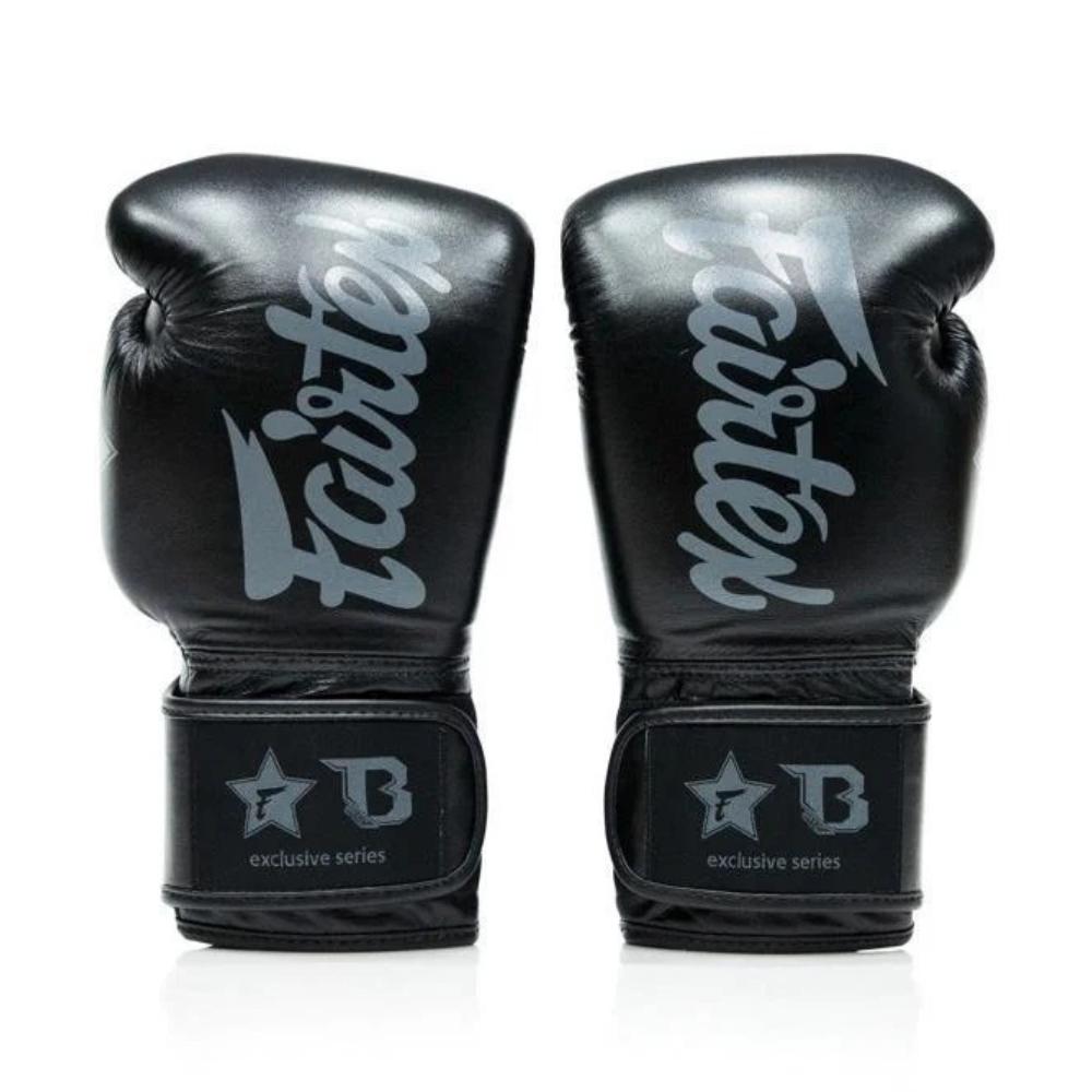 Fairtex X Booster Muay Thai Boxing Gloves - Black/Grey-Fairtex