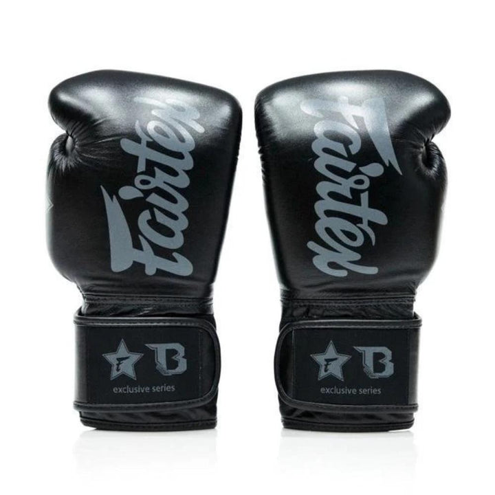 Fairtex X Booster Muay Thai Boxing Gloves - Black/Grey-Fairtex