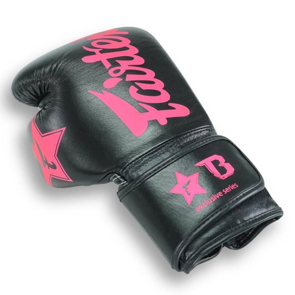 Fairtex x Booster Muay Thai Boxing Gloves - Black/Pink-Fairtex