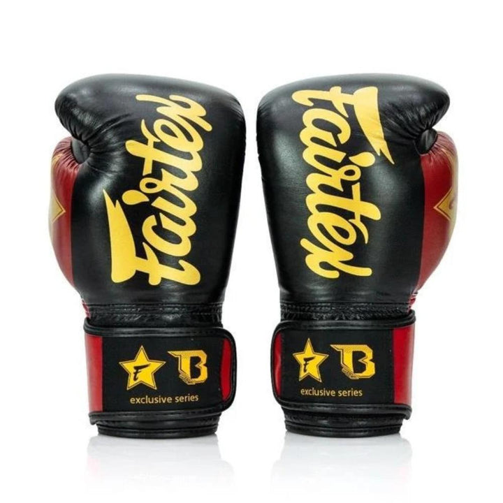 Fairtex X Booster Muay Thai Boxing Gloves - Black/Red-Fairtex