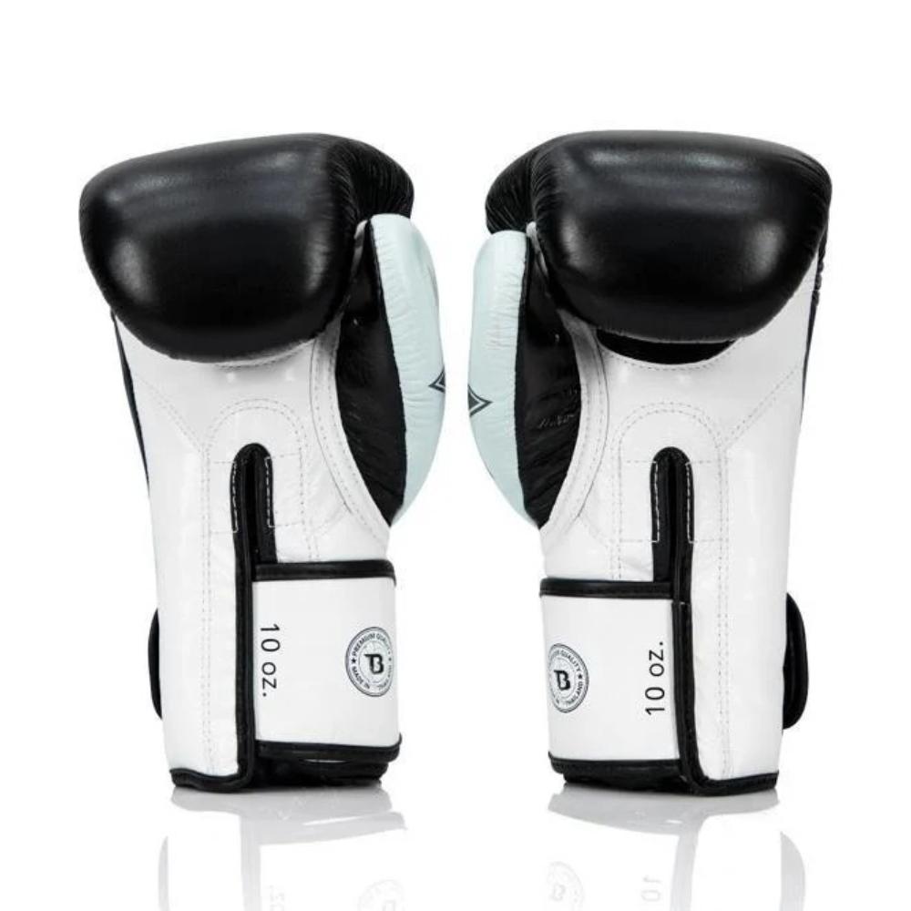 Fairtex X Booster Muay Thai Boxing Gloves - Black/White-Fairtex