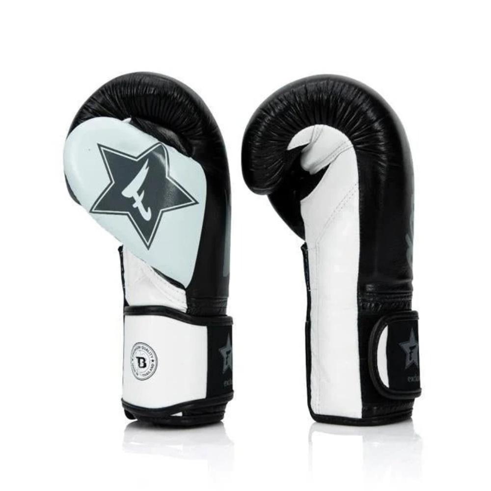 Fairtex X Booster Muay Thai Boxing Gloves - Black/White-Fairtex