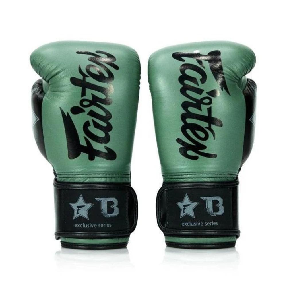 Fairtex X Booster Muay Thai Boxing Gloves - Green/Black-Fairtex