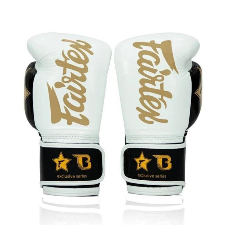 Fairtex X Booster Muay Thai Boxing Gloves - White/Gold-Fairtex