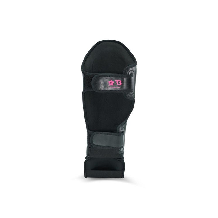 Fairtex x Booster Muay Thai Shin Guards - Black/Pink-Fairtex