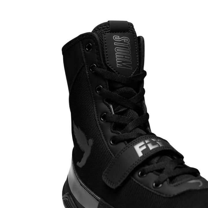Fly Storm 2 Kids Boxing Boots - Black/Black-Fly