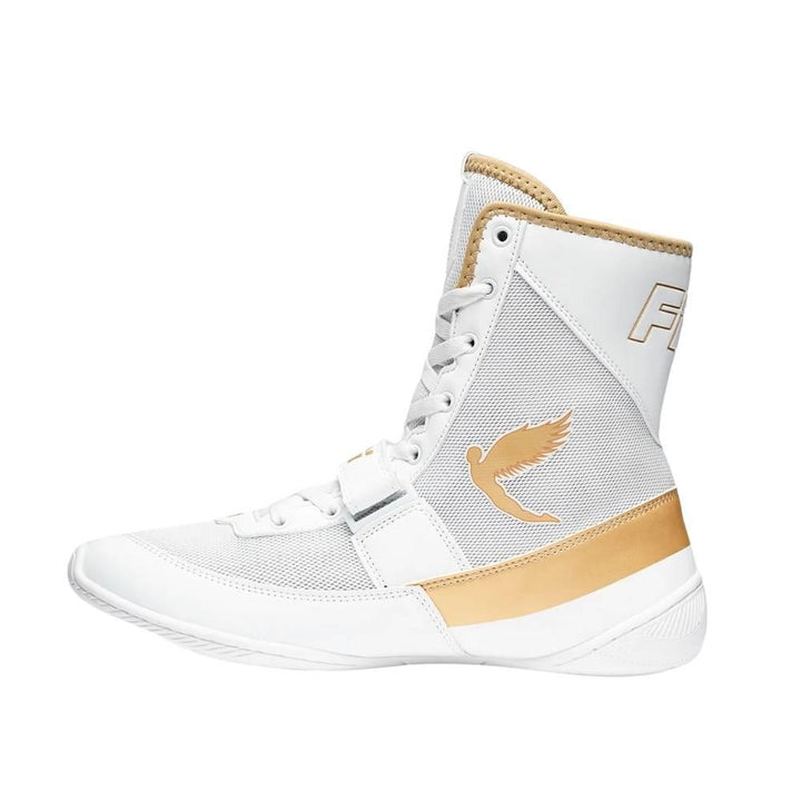 Fly Storm 2 Kids Boxing Boots - White/Gold-Fly