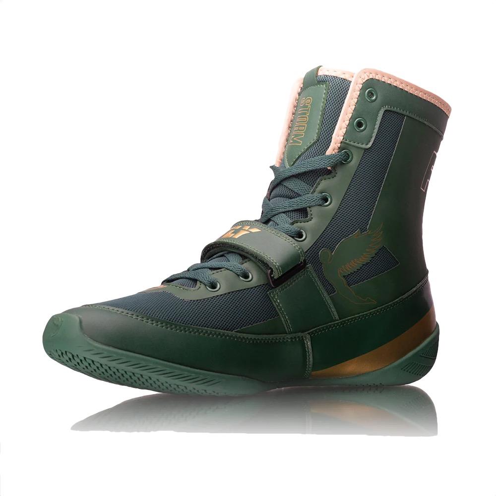 Fly Storm Boxing Boots - Green/Gold-Fly