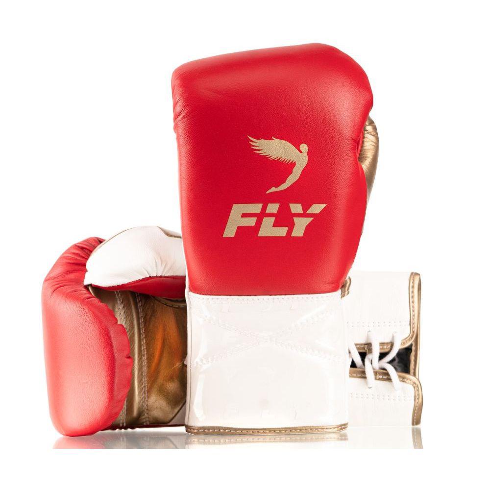 Fly Superlace Lightning Boxing Gloves - Red/White