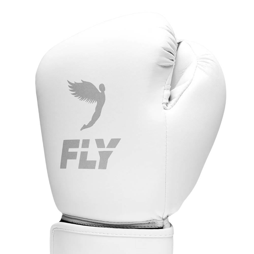 Fly Team Boxing Gloves - White-Fly