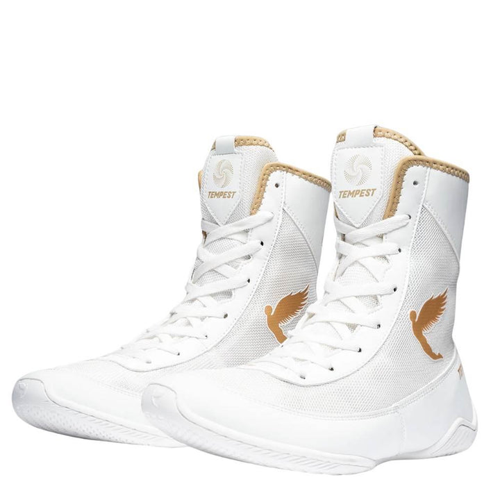 Fly Tempest Boxing Boots - White/Gold-Fly