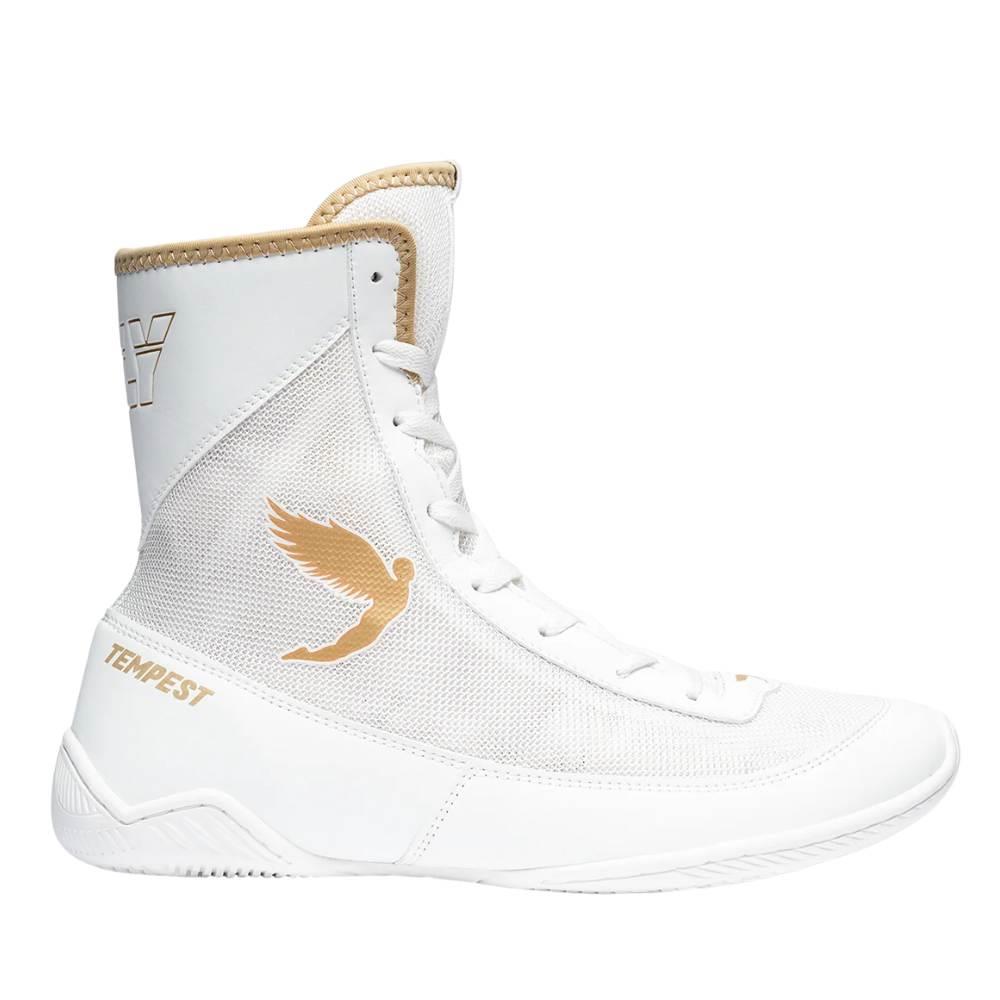Fly Tempest Boxing Boots - White/Gold-Fly