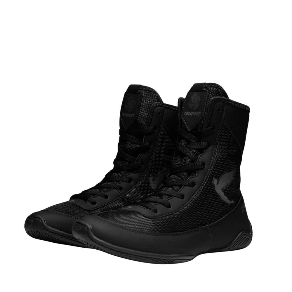 Fly Tempest Kids Boxing Boots - Black/Black-Fly