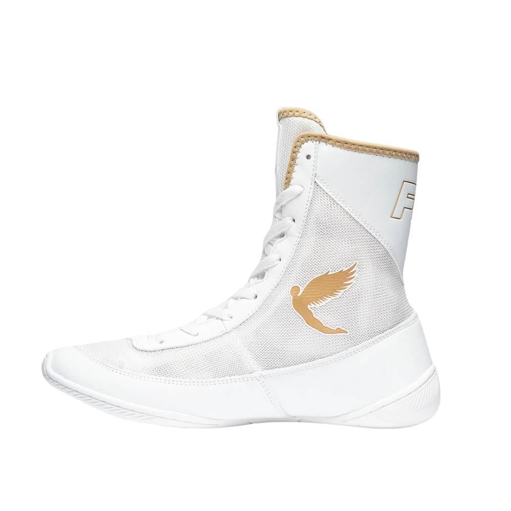 Fly Tempest Kids Boxing Boots - White/Gold-Fly