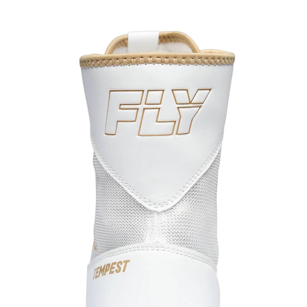 Fly Tempest Kids Boxing Boots - White/Gold-Fly