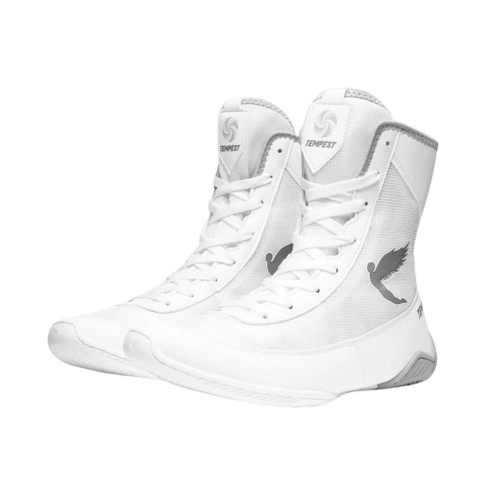 Fly Tempest Kids Boxing Boots - White/Grey-Fly