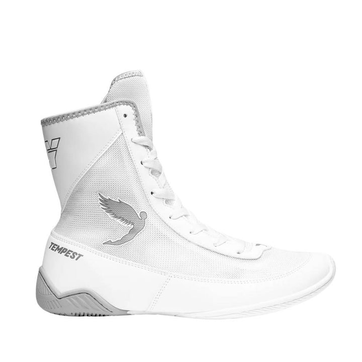 Fly Tempest Kids Boxing Boots - White/Grey-Fly