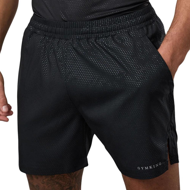 Gym King Debossed Pixel 5" Short - Black-Gym King